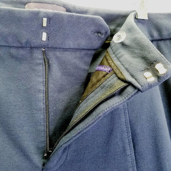 NYDJ Crop Pants Women's Petite 16 Capri Navy Blue Stretch Knit Tapered Leg Slim - Picture 3 of 13